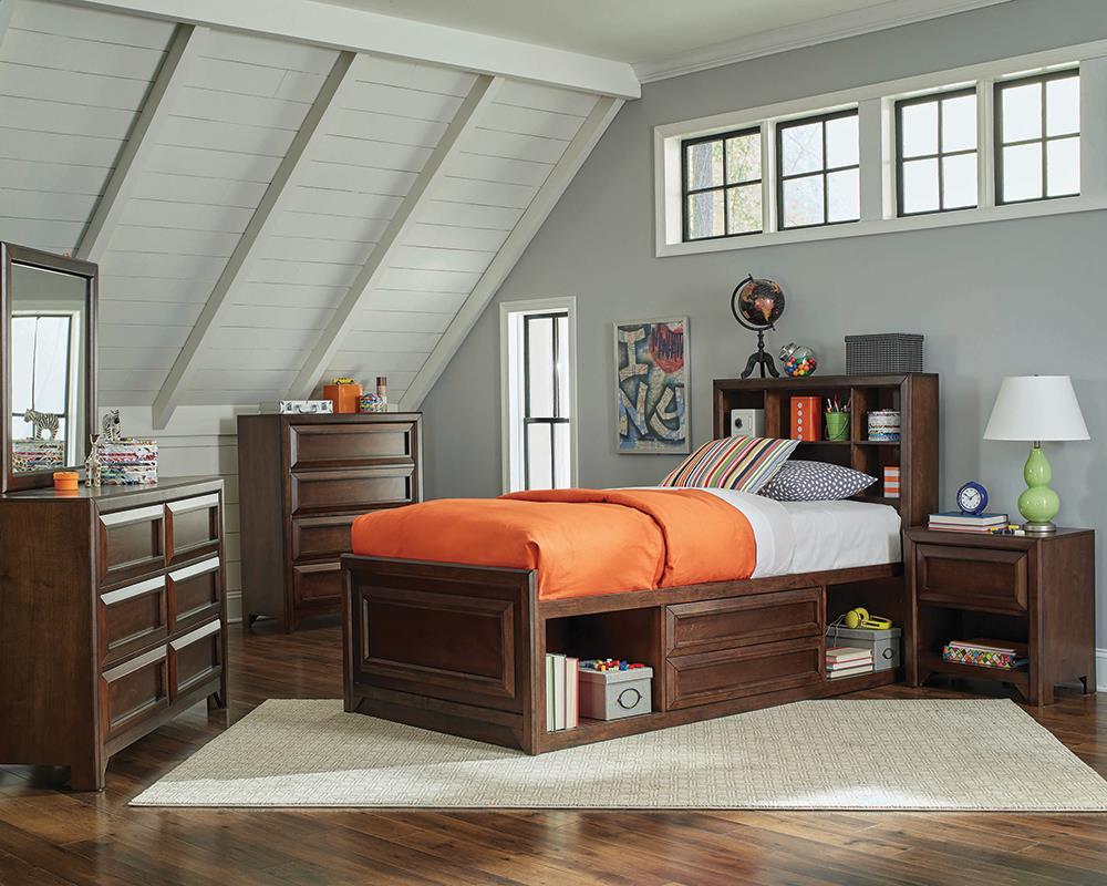 Greenough Transitional Maple Oak Twin Five-Piece Set