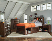 Load image into Gallery viewer, Greenough Transitional Maple Oak Twin Storage Bed