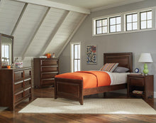 Load image into Gallery viewer, Greenough Transitional Maple Oak Full Storage Bed