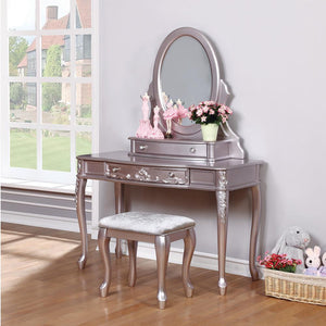 Caroline Metallic Lilac Vanity Desk