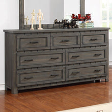 Load image into Gallery viewer, Napoleon Rustic Gun Smoke Seven-Drawer Dresser