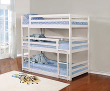 Load image into Gallery viewer, Sandler White Three-Bed Bunk Bed