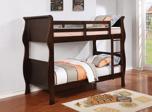 Benson Cappuccino Twin-over-Twin Bunk Bed