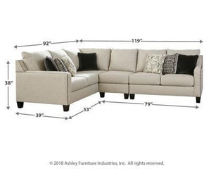 Hallenberg 3-Piece Sectional with Ottoman Package