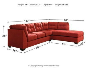 Maier 2-Piece Sleeper Sectional with Recliner Package