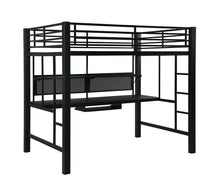 Load image into Gallery viewer, Contemporary Black Metal Loft Bed