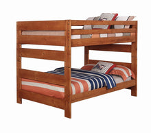 Load image into Gallery viewer, Wrangle Hill Amber Wash Full-over-Full Bunk Bed