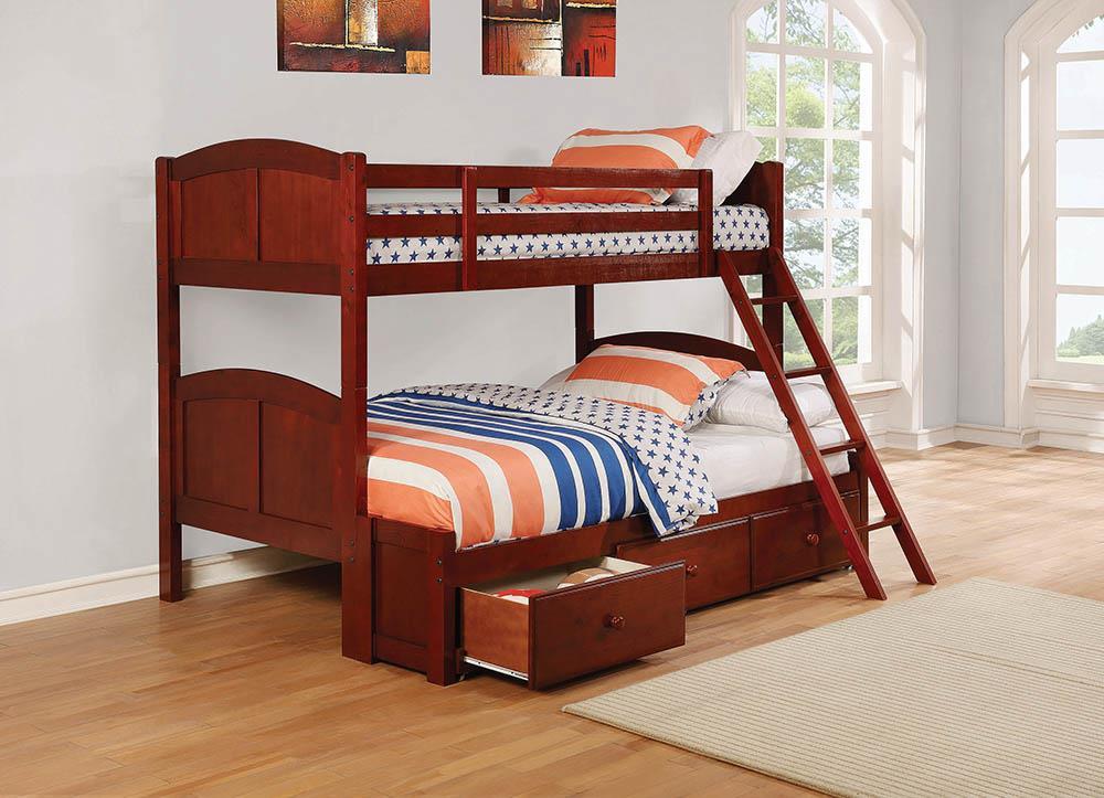 Parker Chestnut Twin-over-Twin Bunk Bed