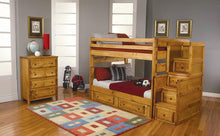 Load image into Gallery viewer, Wrangle Hill Amber Wash Twin-over-Twin Bunk Bed