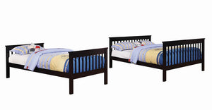 Chapman Transitional Black Twin-over-Full Bunk Bed