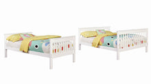 Load image into Gallery viewer, Chapman Transitional White Twin-over-Full Bunk Bed