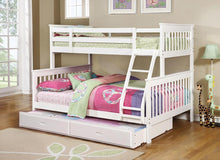 Load image into Gallery viewer, Chapman Transitional White Twin-over-Full Bunk Bed