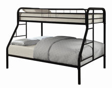 Load image into Gallery viewer, Morgan  Black Twin Full Bunk Bed