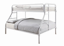 Load image into Gallery viewer, Morgan  White Twin Full Bunk Bed
