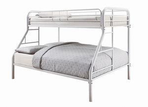 Morgan  White Twin Full Bunk Bed