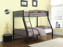 Load image into Gallery viewer, Meyers Traditional Grey Twin-over-Full Bunk Bed