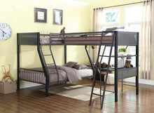 Load image into Gallery viewer, Meyers Traditional Grey Twin-over-Full Bunk Bed