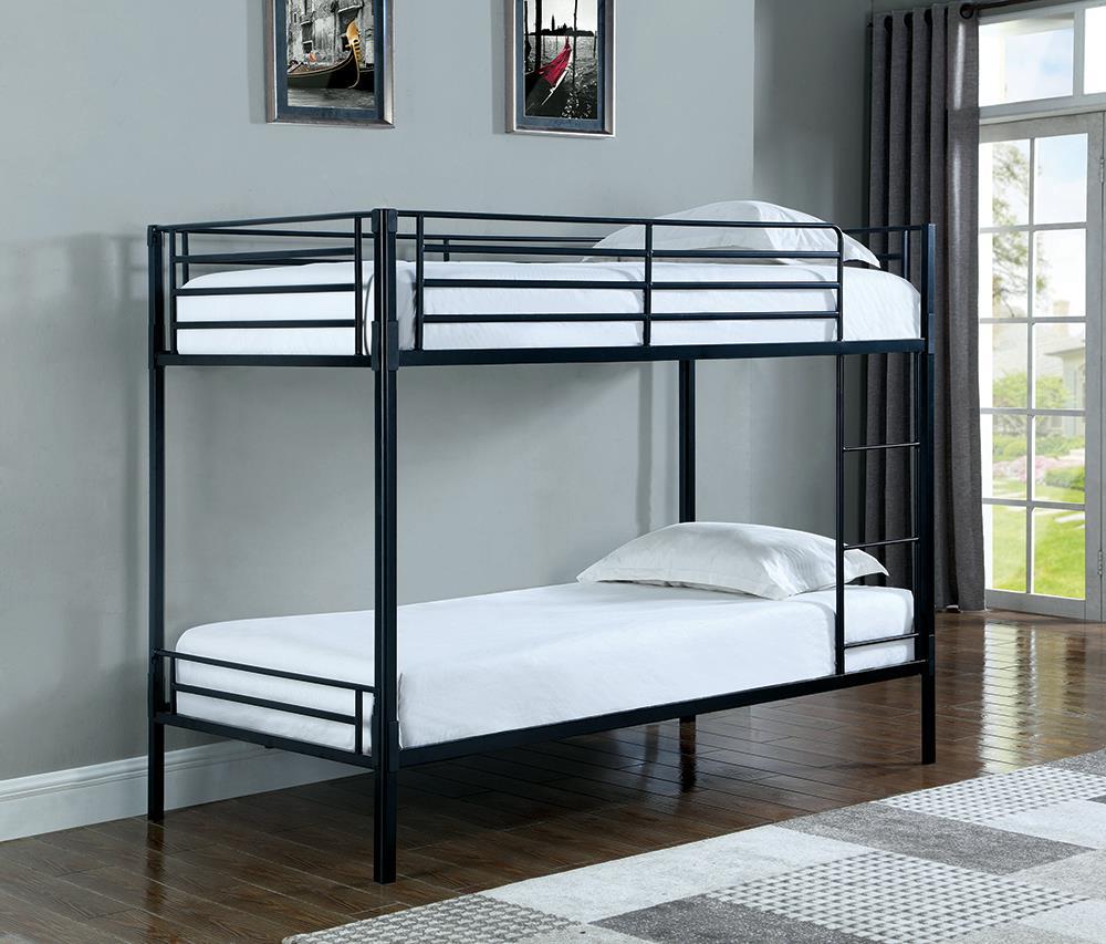 Boltzero Contemporary Black Twin Bunk Bed