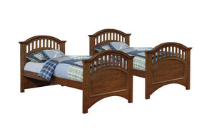 Halsted Casual Walnut Twin-over-Full Bunk Bed