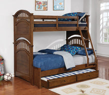 Load image into Gallery viewer, Halsted Casual Walnut Twin-over-Full Bunk Bed