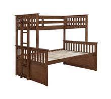 Load image into Gallery viewer, Atkin Weathered Walnut Twin-over-Full Bunk Bed