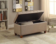 Load image into Gallery viewer, Tufted Taupe Storage Bench