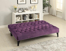 Load image into Gallery viewer, Purple Velvet Sofa Bed