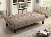 Load image into Gallery viewer, Taupe Sofa Bed with USB and Power Ports