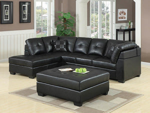 Darie Contemporary Black Ottoman