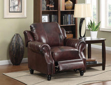 Load image into Gallery viewer, Princeton Traditional Burgundy Push Back Recliner