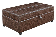 Load image into Gallery viewer, Casual Dark Brown Sleeper Ottoman