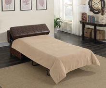 Load image into Gallery viewer, Casual Dark Brown Sleeper Ottoman