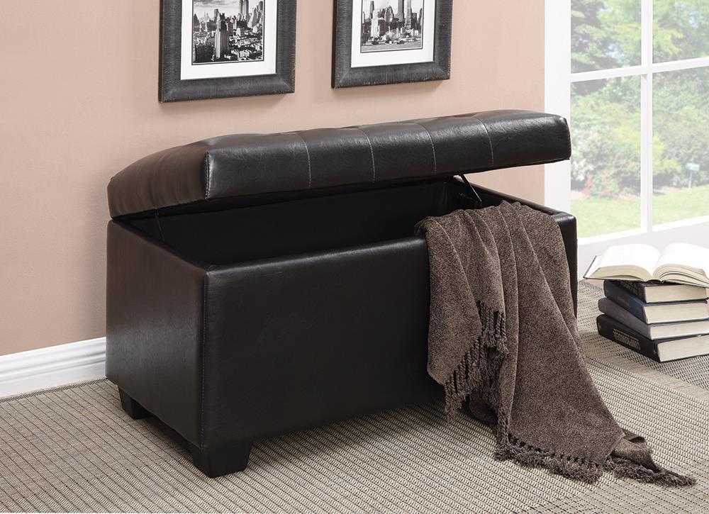 Casual Dark Brown Ottoman