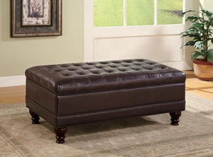 Casual Dark Brown Ottoman