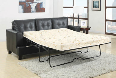 Samuel Transitional Black Sleeper Sofa