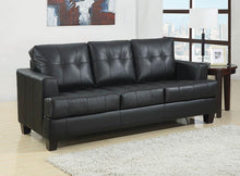 Load image into Gallery viewer, Samuel Transitional Black Sleeper Sofa