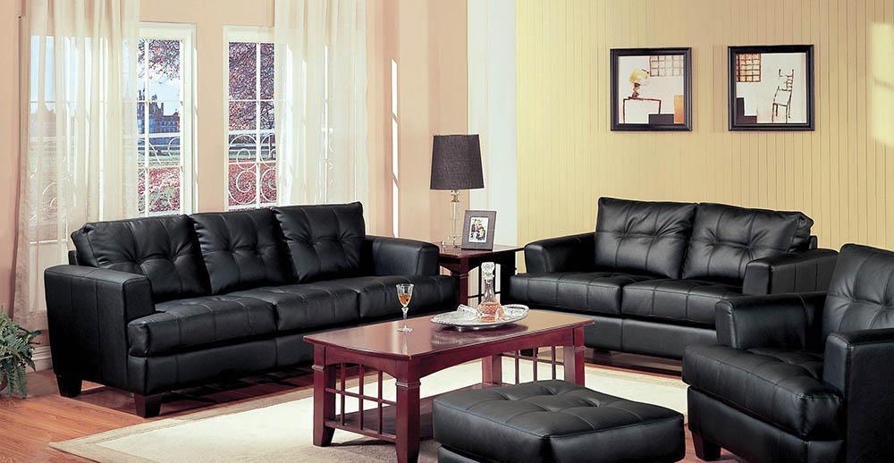 Samuel Transitional Black Two-Piece Living Room Set