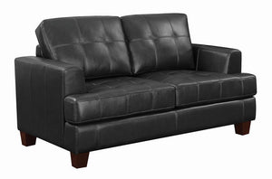 Samuel Transitional Black Loveseat Sleeper