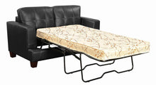 Load image into Gallery viewer, Samuel Transitional Black Loveseat Sleeper