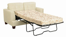 Load image into Gallery viewer, Samuel Transitional Cream Loveseat Sleeper