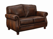 Load image into Gallery viewer, Montbrook Traditional Hand Rubbed Brown Loveseat