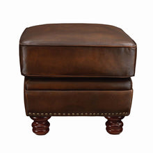 Load image into Gallery viewer, Montbrook Traditional Hand Rubbed Brown Ottoman