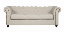 Load image into Gallery viewer, Roy Traditional Oatmeal Button-Tufted Sofa