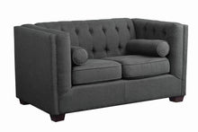 Load image into Gallery viewer, Cairns Transitional Charcoal Loveseat