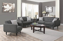 Load image into Gallery viewer, Stansall Mid-Century Modern Grey Loveseat