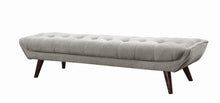 Load image into Gallery viewer, Natalia Mid-Century Modern Dove Grey Bench