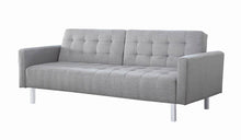 Load image into Gallery viewer, Transitional Light Grey Tufted Sofa Bed