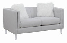 Load image into Gallery viewer, Hemet Light Grey Modern Loveseat