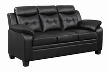 Load image into Gallery viewer, Finley Casual Black Padded Sofa