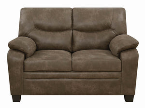 Meagan Casual Brown Loveseat